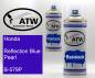 Preview: Honda, Reflection Blue Pearl, B-579P: 400ml Sprühdose + 400ml Klarlack - Set, von ATW Autoteile West.